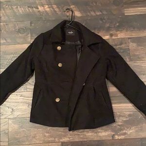 Black button up Peacoat